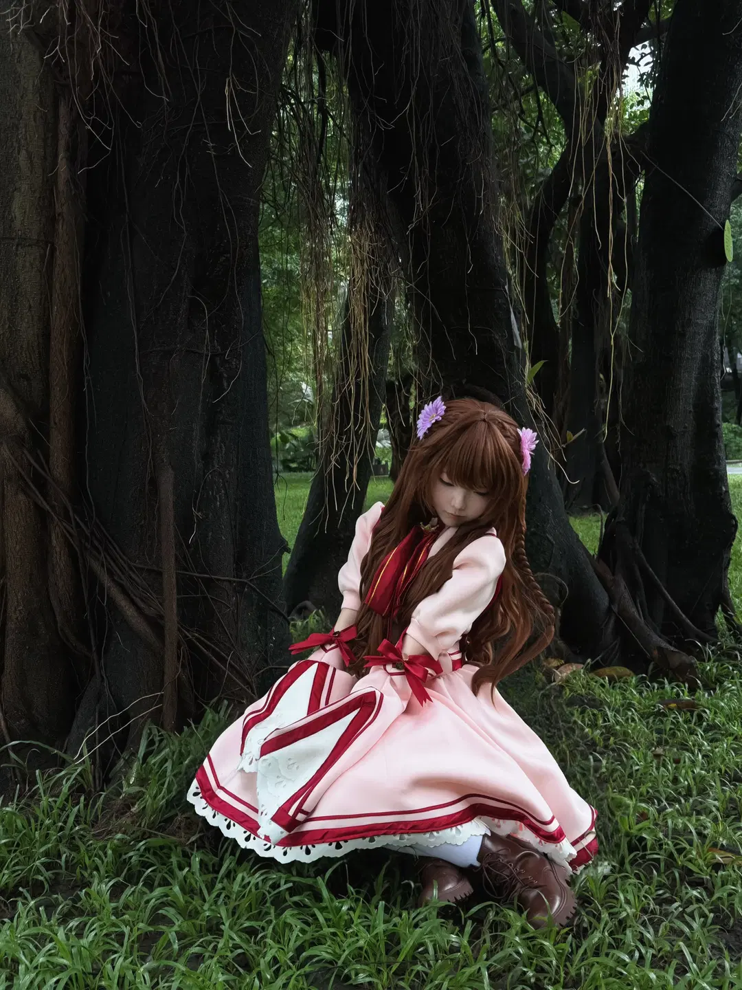 【神戸小鳥 コスプレ】『リライト』雨の森で紡ぐピンクのドレス記録 - 珊瑚雪雪 - 3枚目