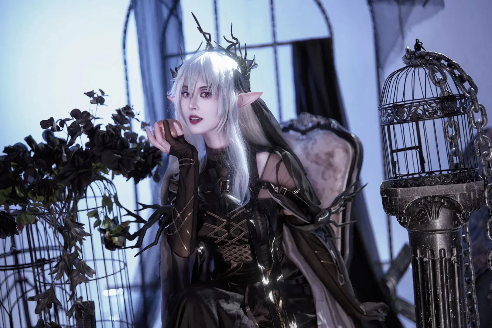 [Laqeramaline cosplay] Arknights Carefree Sleep-Talk: Kiss of the Dark Gothic Banshee by 蓝桥desu - Image 10