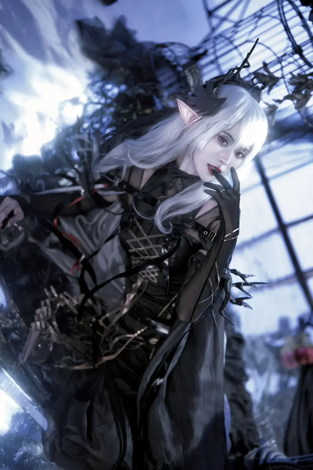 [Laqeramaline cosplay] Arknights Carefree Sleep-Talk: Kiss of the Dark Gothic Banshee by 蓝桥desu - Image 2