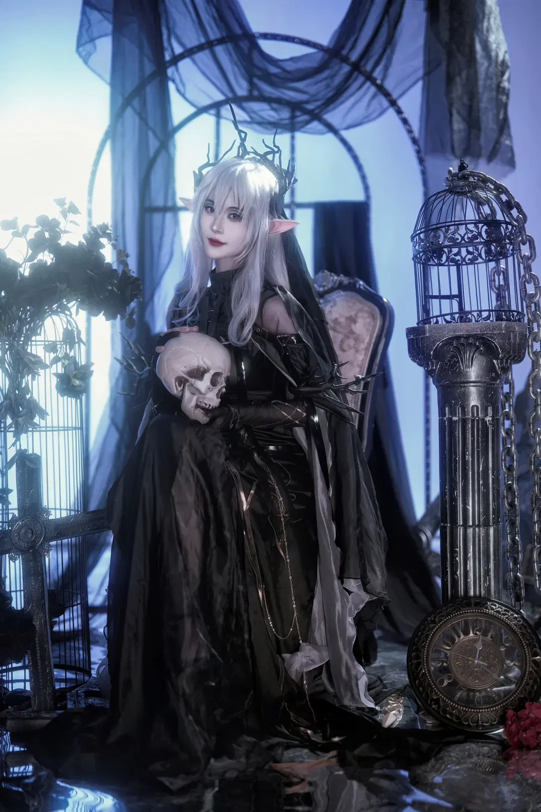 [Laqeramaline cosplay] Arknights Carefree Sleep-Talk: Kiss of the Dark Gothic Banshee by 蓝桥desu - Image 4