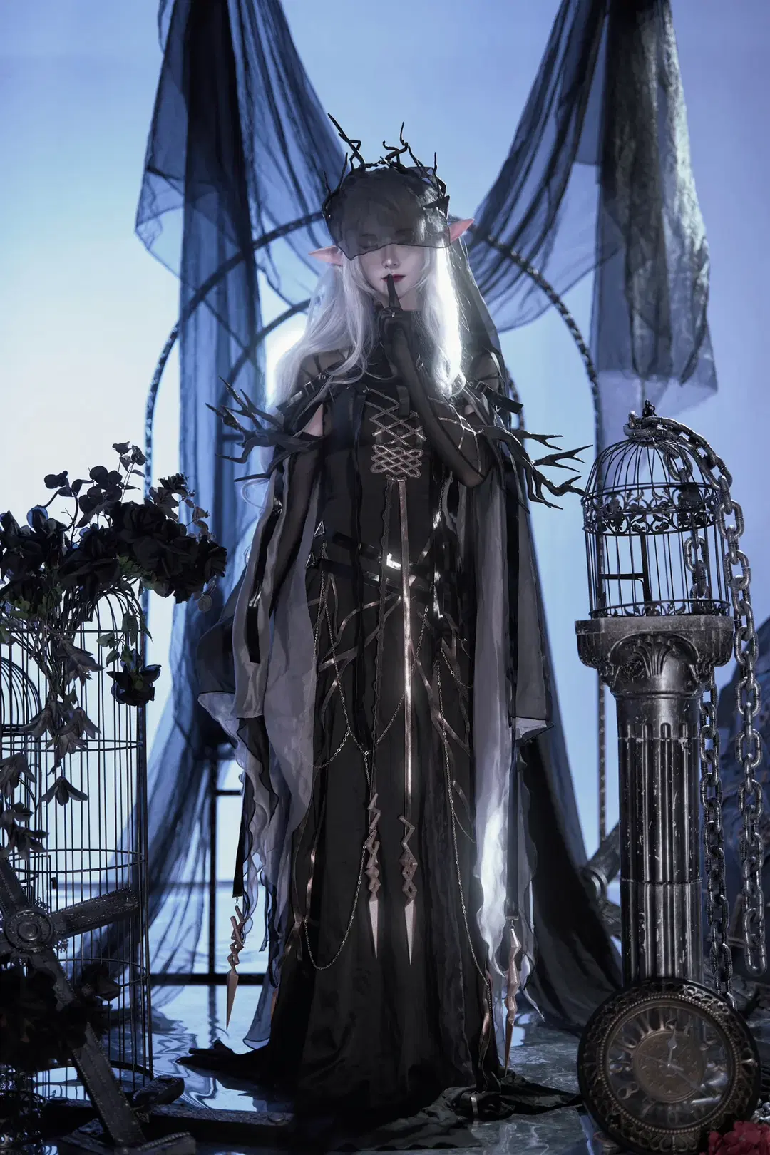 [Laqeramaline cosplay] Arknights Carefree Sleep-Talk: Kiss of the Dark Gothic Banshee by 蓝桥desu - Image 5