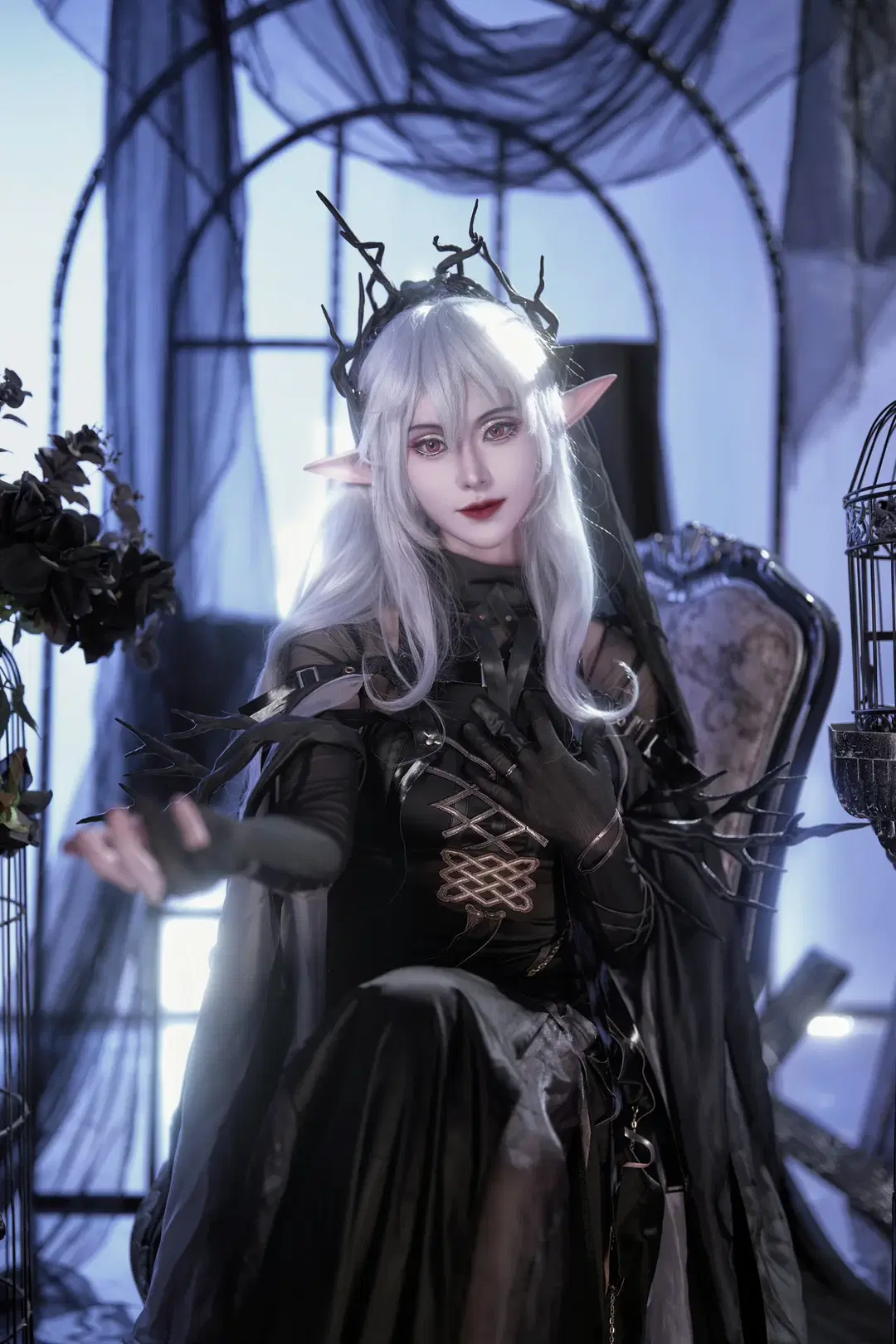 [Laqeramaline cosplay] Arknights Carefree Sleep-Talk: Kiss of the Dark Gothic Banshee by 蓝桥desu - Image 6