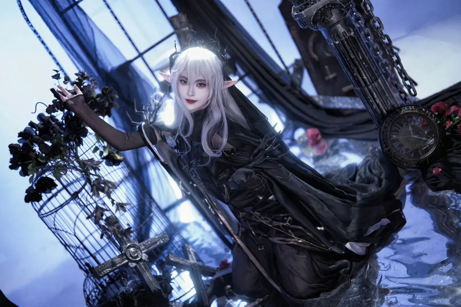 [Laqeramaline cosplay] Arknights Carefree Sleep-Talk: Kiss of the Dark Gothic Banshee by 蓝桥desu - Image 9