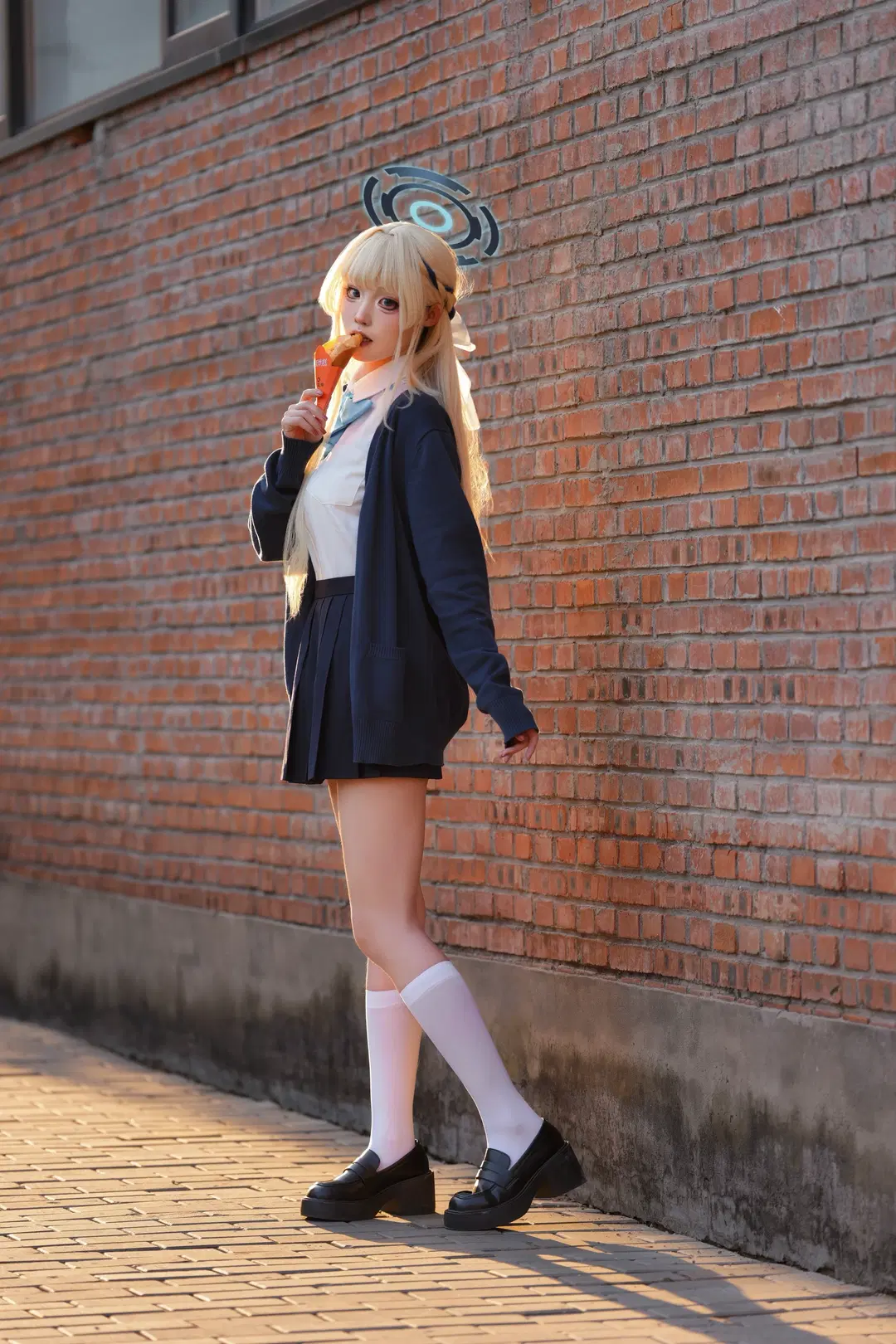 二次元, ブルーアーカイブ, 白ストッキング, 飛鳥馬トキ コスプレ, 郎園チェックイン