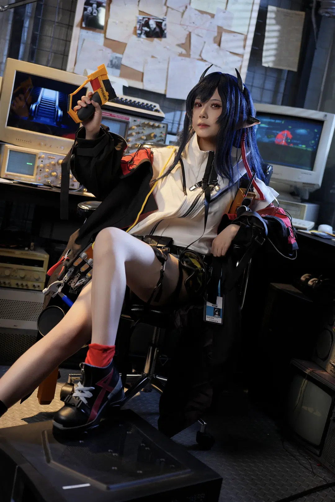 机能风, cos正片, 明日方舟, 丝袜, 可露希尔cos