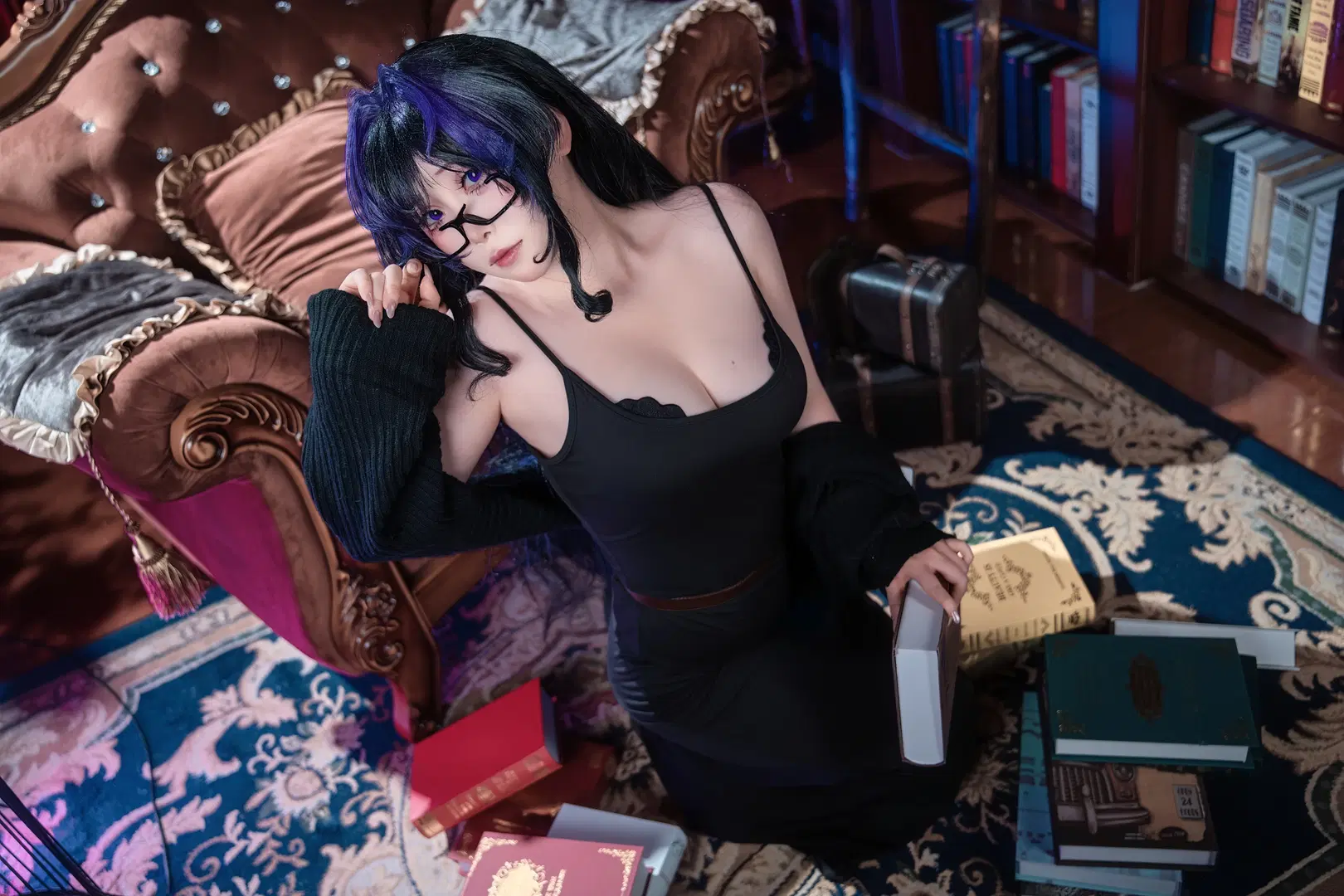 二次元cosplay, 蕾贝儿cos, 复古风cos, NIKKE 胜利女神, 暗调人像摄影