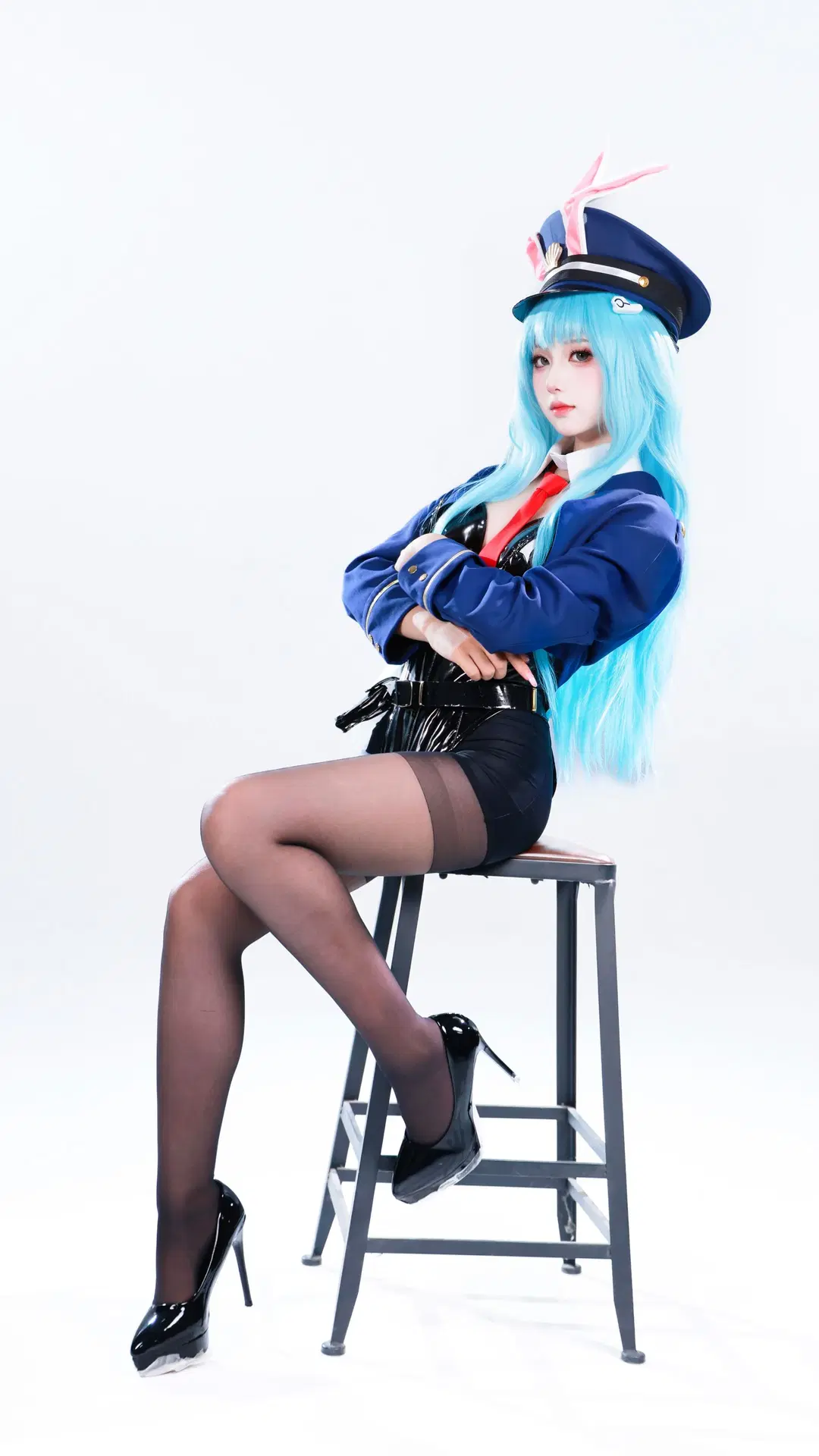 cosplay, 碧蓝航线, 黑丝, 海王星cos, 兔警官