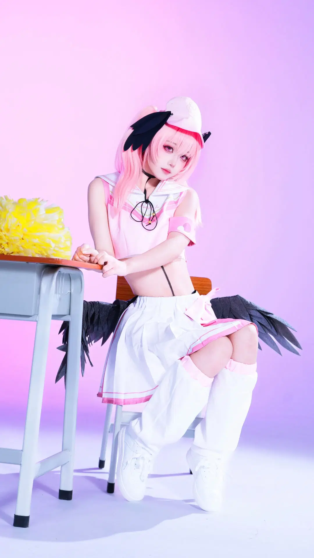 【下江小春cos】蔚藍檔案補習部的粉發少女 - 望眠 - 第2張