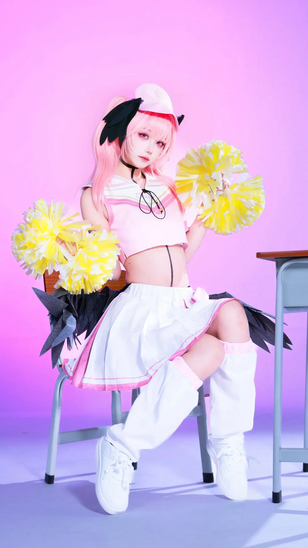 【下江小春cos】蔚藍檔案補習部的粉發少女 - 望眠 - 第3張
