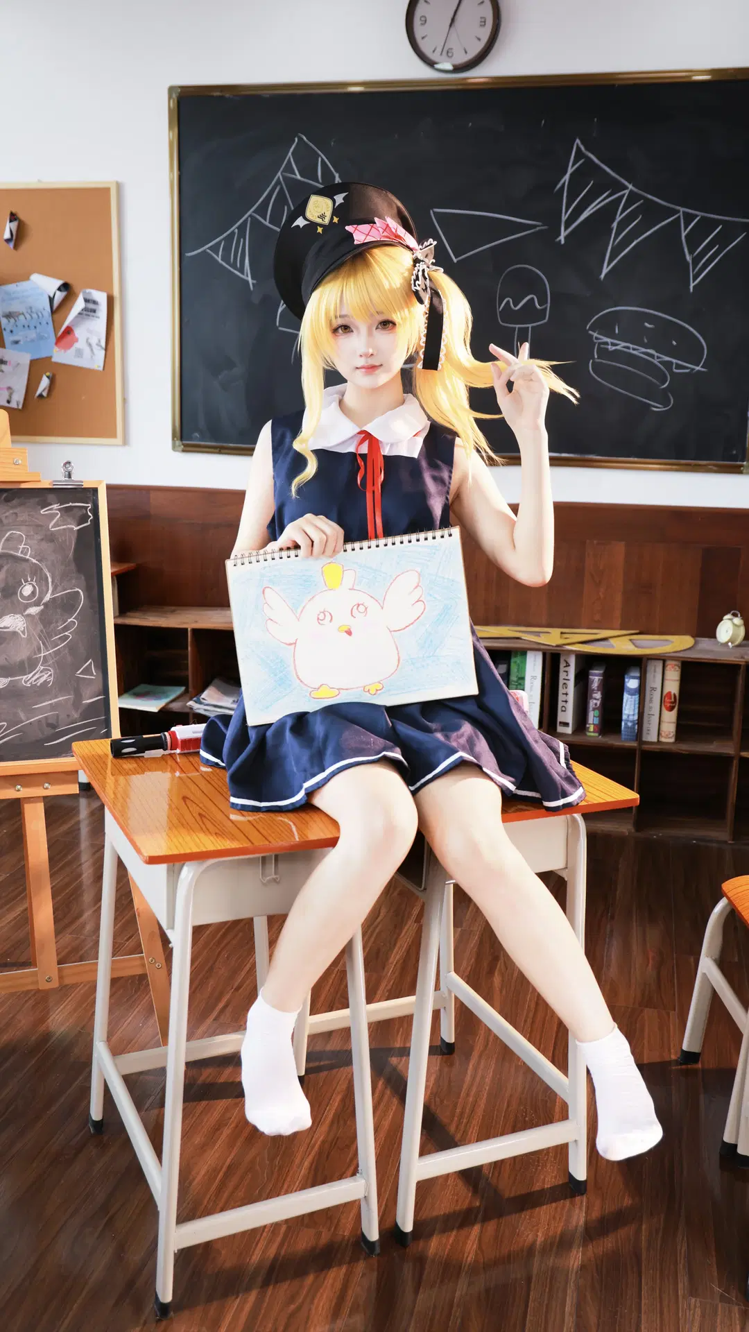 【丹花イブキ コスプレ】ブルーアーカイブの教室での日常 - 望眠 - 2枚目