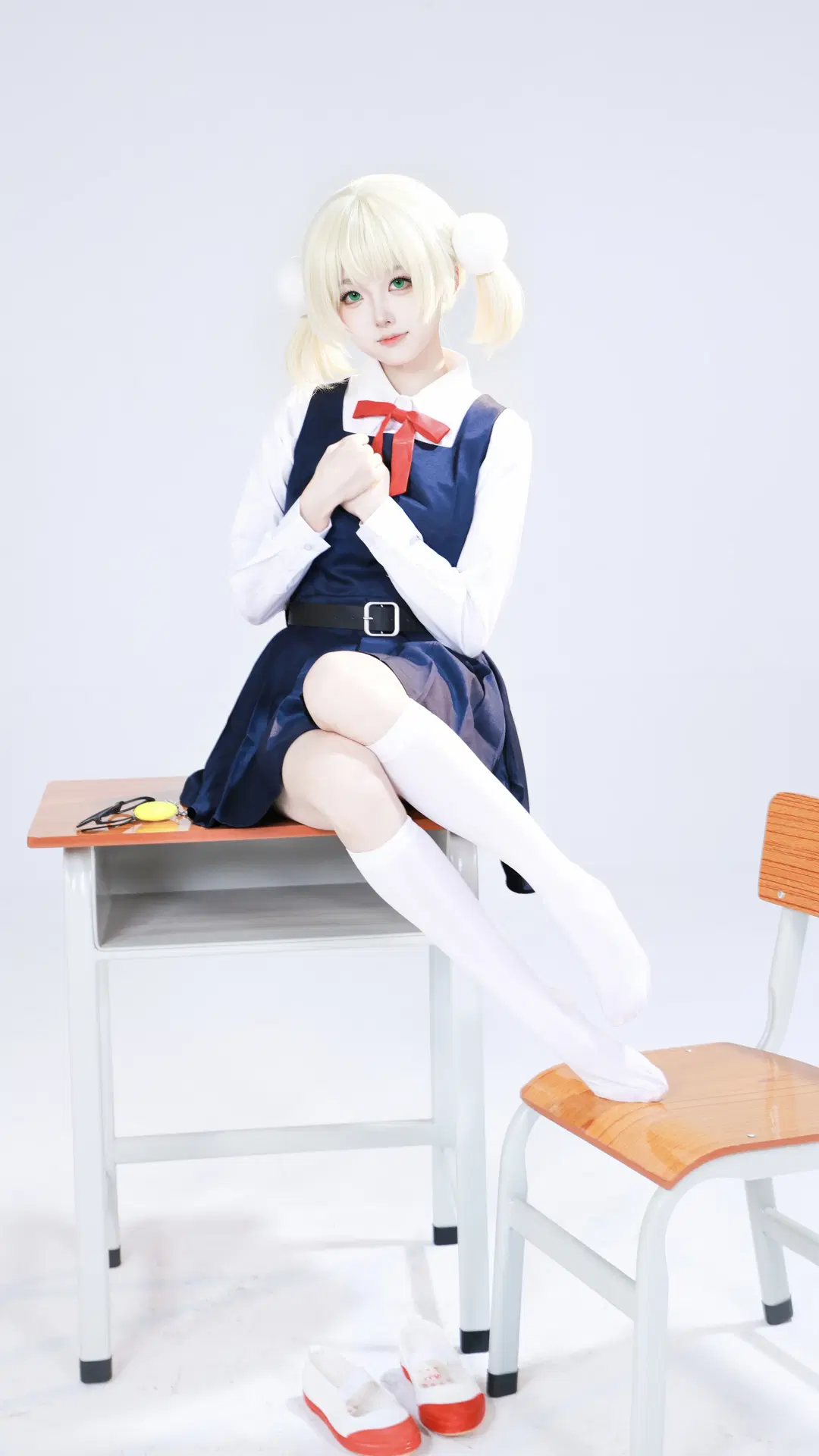 2D, Campus style, White stockings, Shigure Ui cosplay, Purge!! Loli God Requiem☆