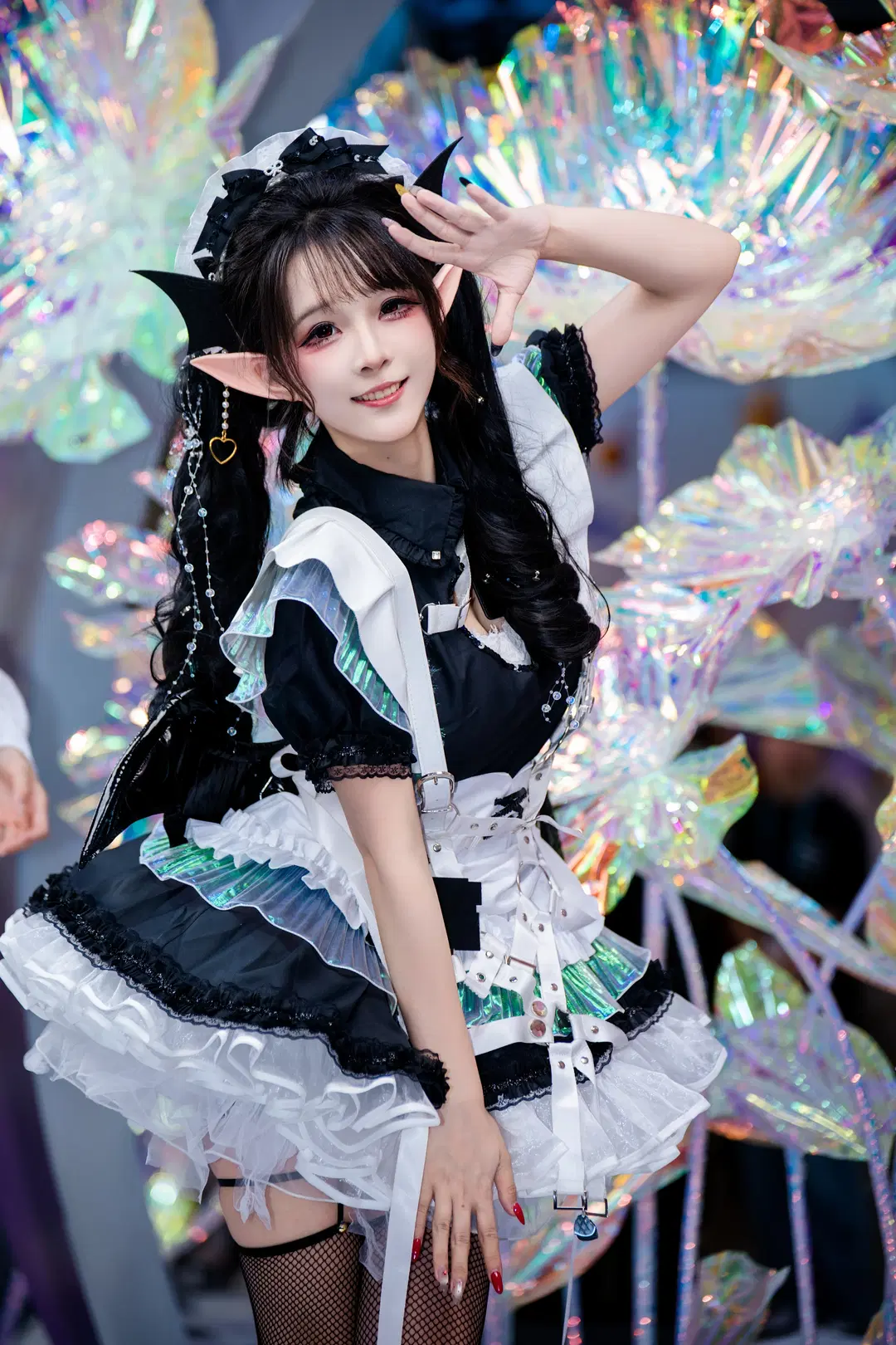 Elf Maid Look at the ChinaJoy Sony Booth: Black and Purple Gothic Style Looks Stunning on Camera by 随风旋律 - Image 4
