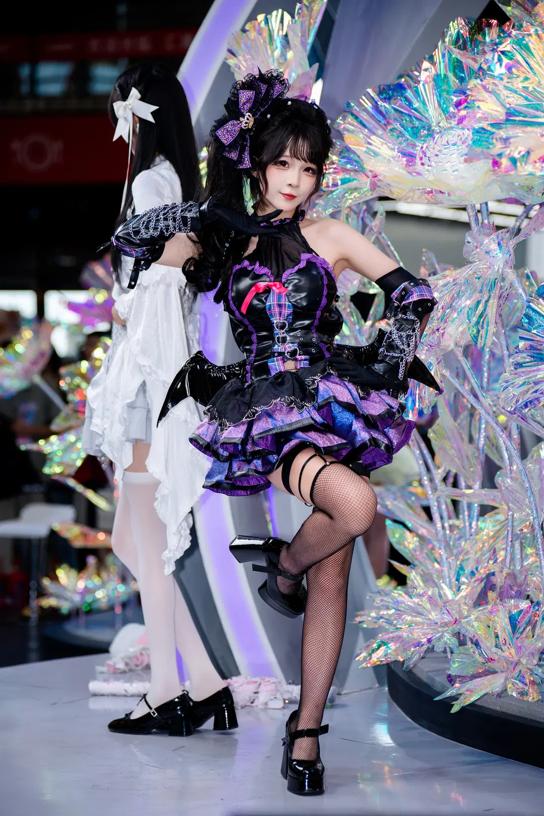 Elf Maid Look at the ChinaJoy Sony Booth: Black and Purple Gothic Style Looks Stunning on Camera by 随风旋律 - Image 9