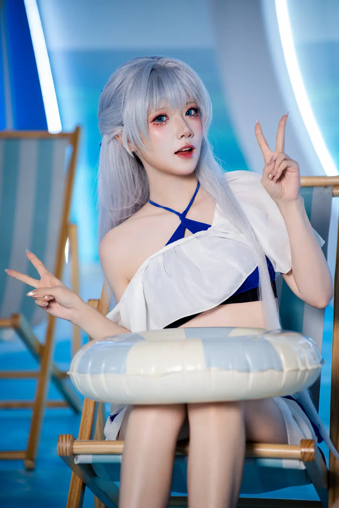 【Argus cosplay】Azur Lane: Refreshing Summer Holiday by the Pool | Swimsuit cosplay Azur Lane cosplay Sweet girl by 随风旋律 - Image 2
