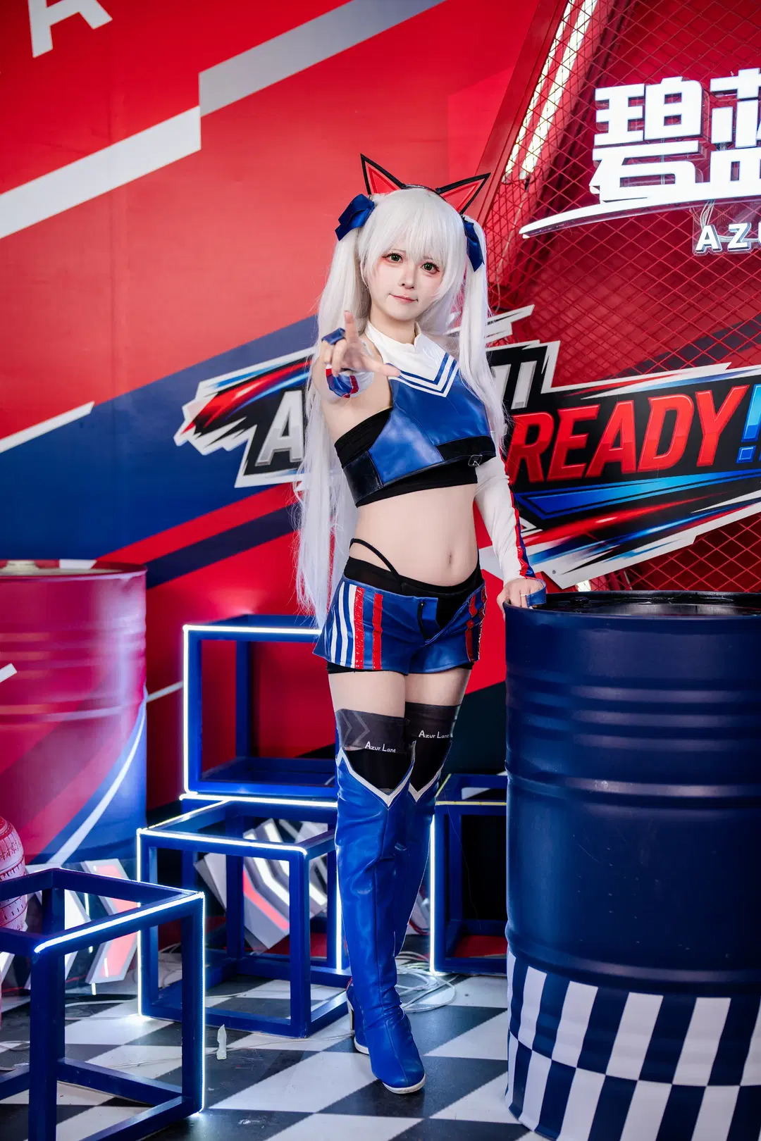【ハマーン・カーンコスプレ】『アズールレーン』母港真夏涼風祭のツンデレレースクイーン子猫 - 随风旋律 - 2枚目
