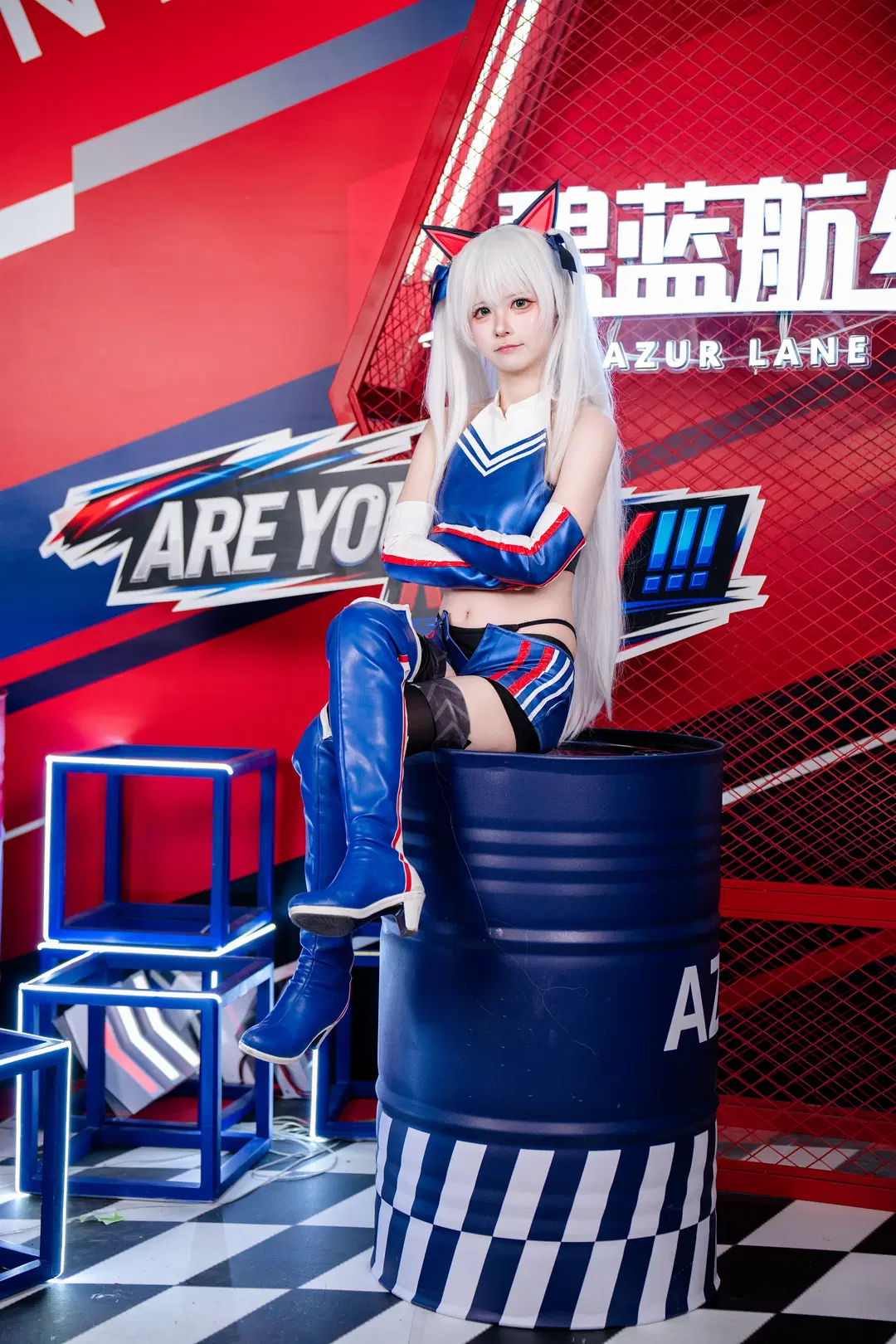 【ハマーン・カーンコスプレ】『アズールレーン』母港真夏涼風祭のツンデレレースクイーン子猫 - 随风旋律 - 3枚目