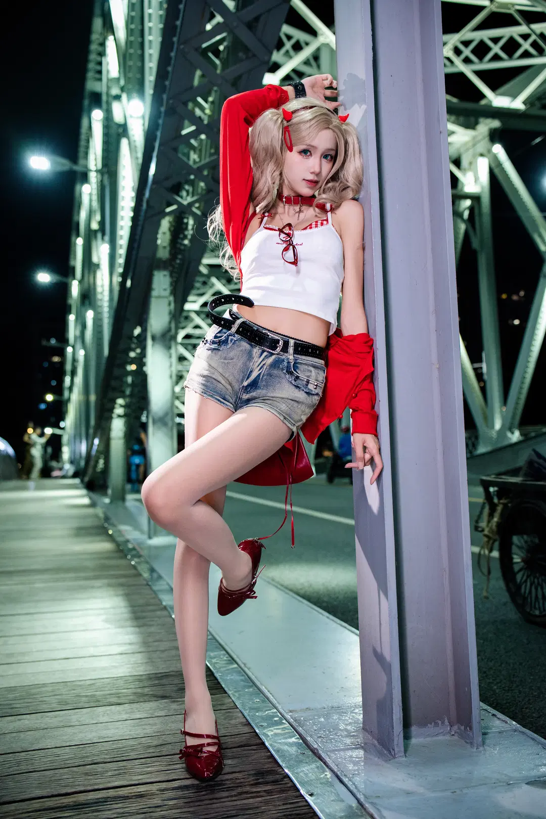 夜景人像, 女神异闻录5, 高卷杏cos, P5R, 辣妹风