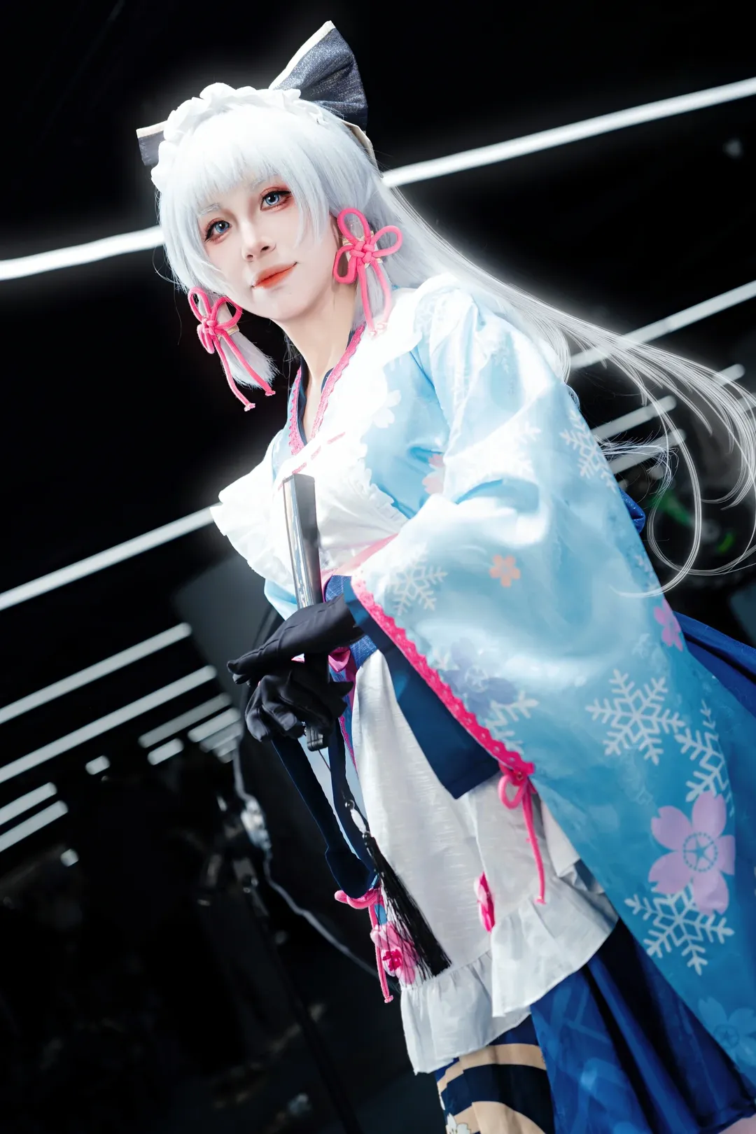 神里绫华cos, 和风服饰, 漫展摄影, cosplay场照, 长腿 - 第6张