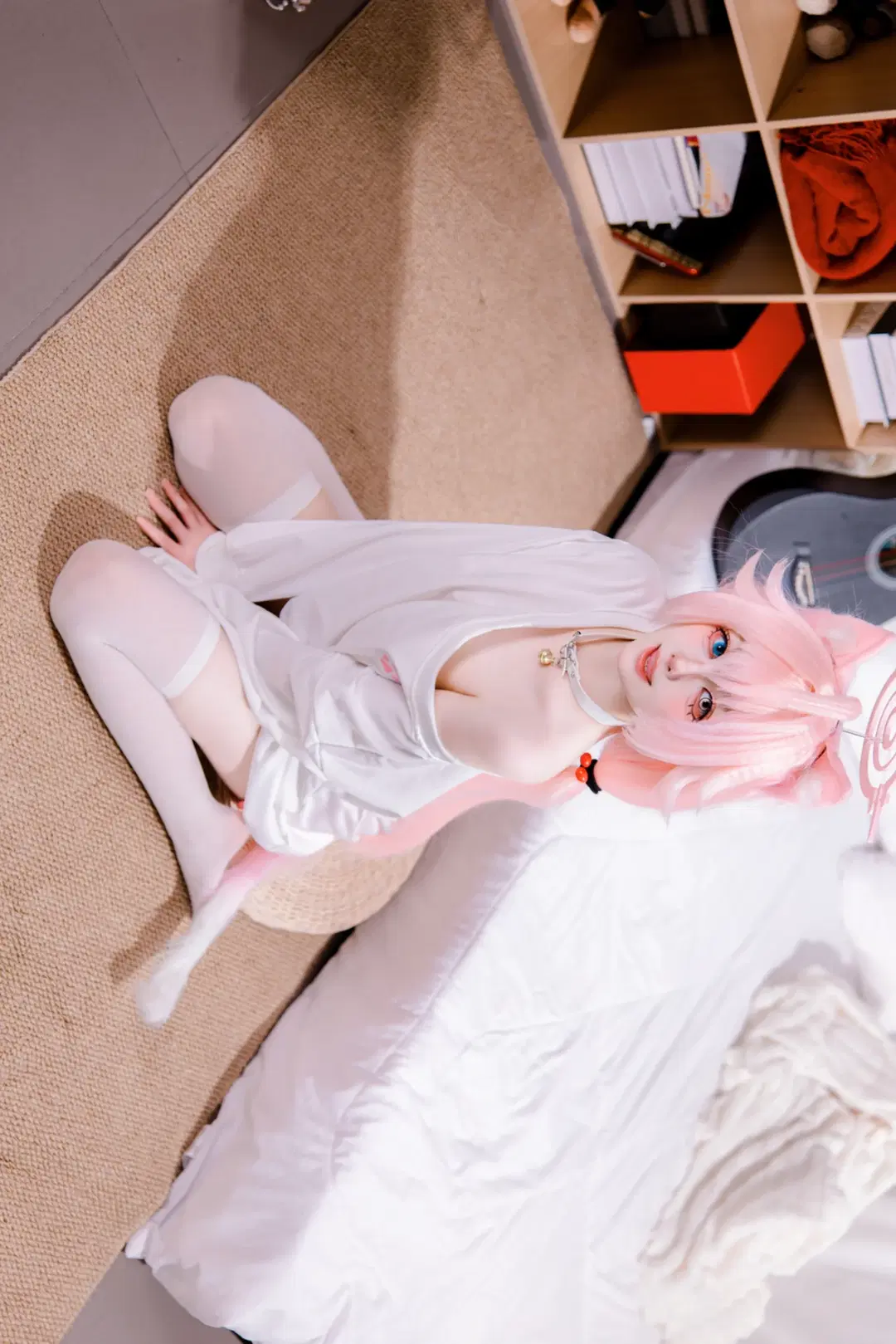【小鳥遊星野cos】蔚藍檔案的慵懶貓貓，今日份賣萌達成 - 大饼（ijoy场照可约） - 第2張