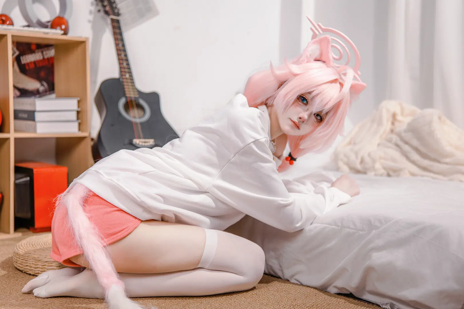 蔚蓝档案, 猫耳少女, 漫展返图, 小鸟游星野cos, 白丝