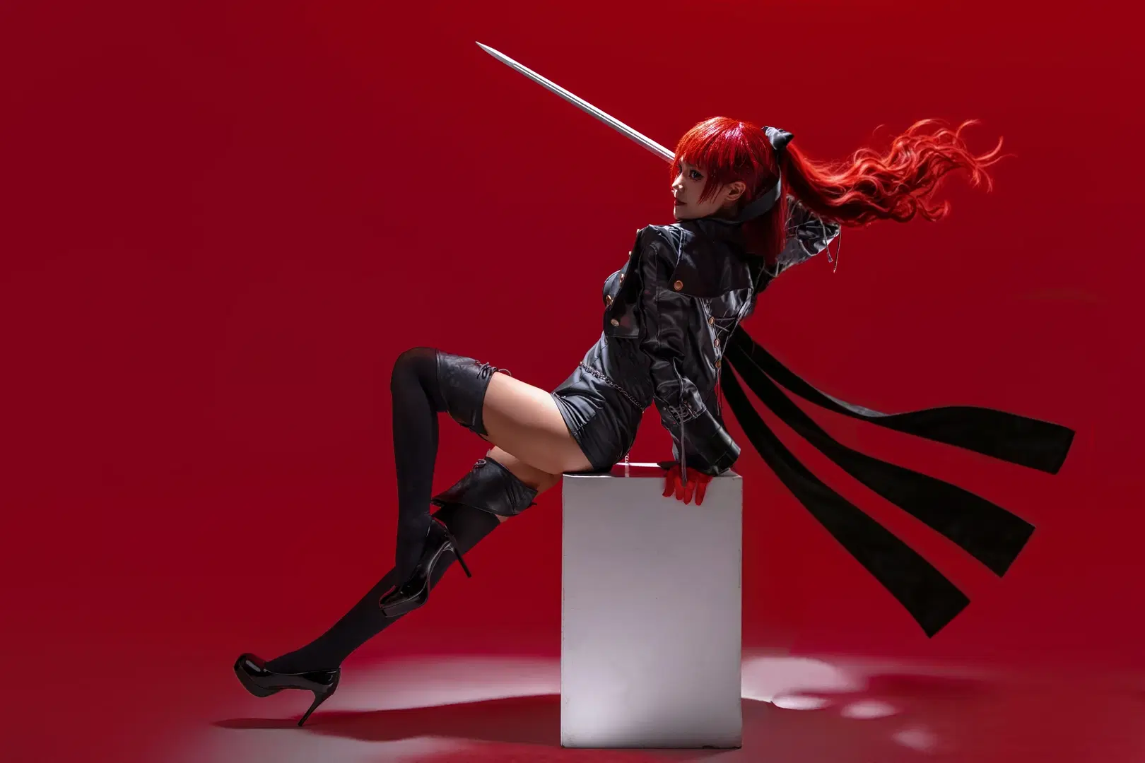 二次元摄影, 人像摄影, 芳泽霞cos, 丝袜, P5R