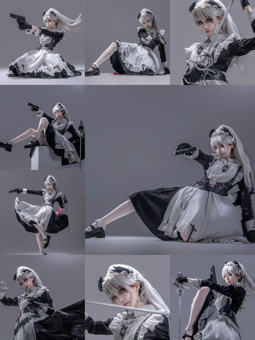 [Irene cosplay] Arknights Combat maid pose reference by 大饼（ijoy场照可约） - Image 11