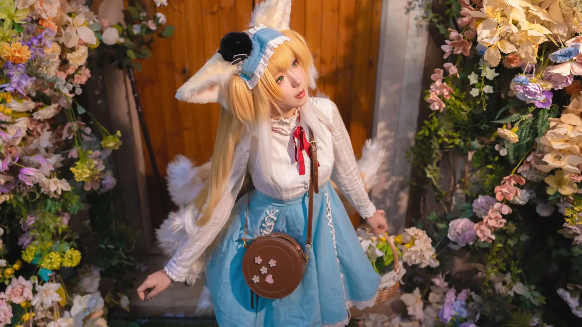 [Suzuran Cosplay] Arknights: A Serene Freeze-Frame Amidst a Sea of Flowers by Cazy - Image 2