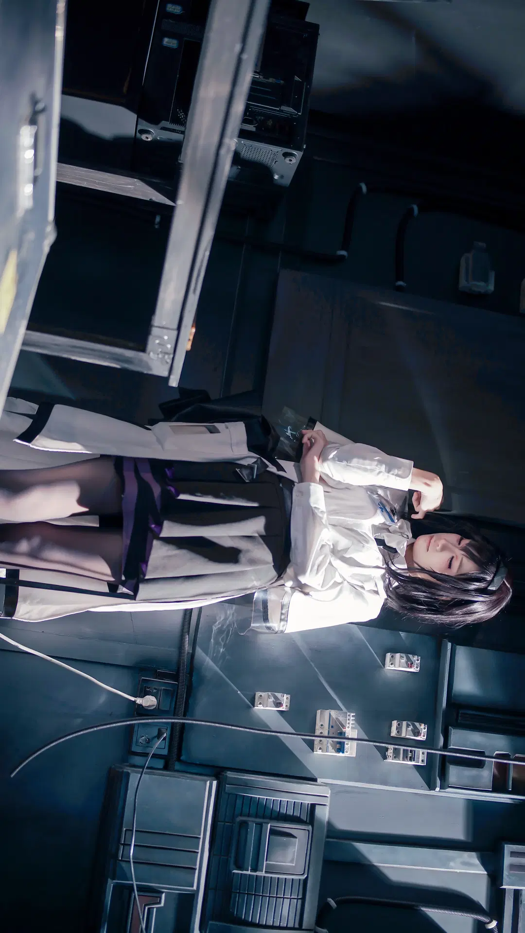 コスプレ, アークナイツ, SF風, 黒ストッキング, プリーステス コスプレ