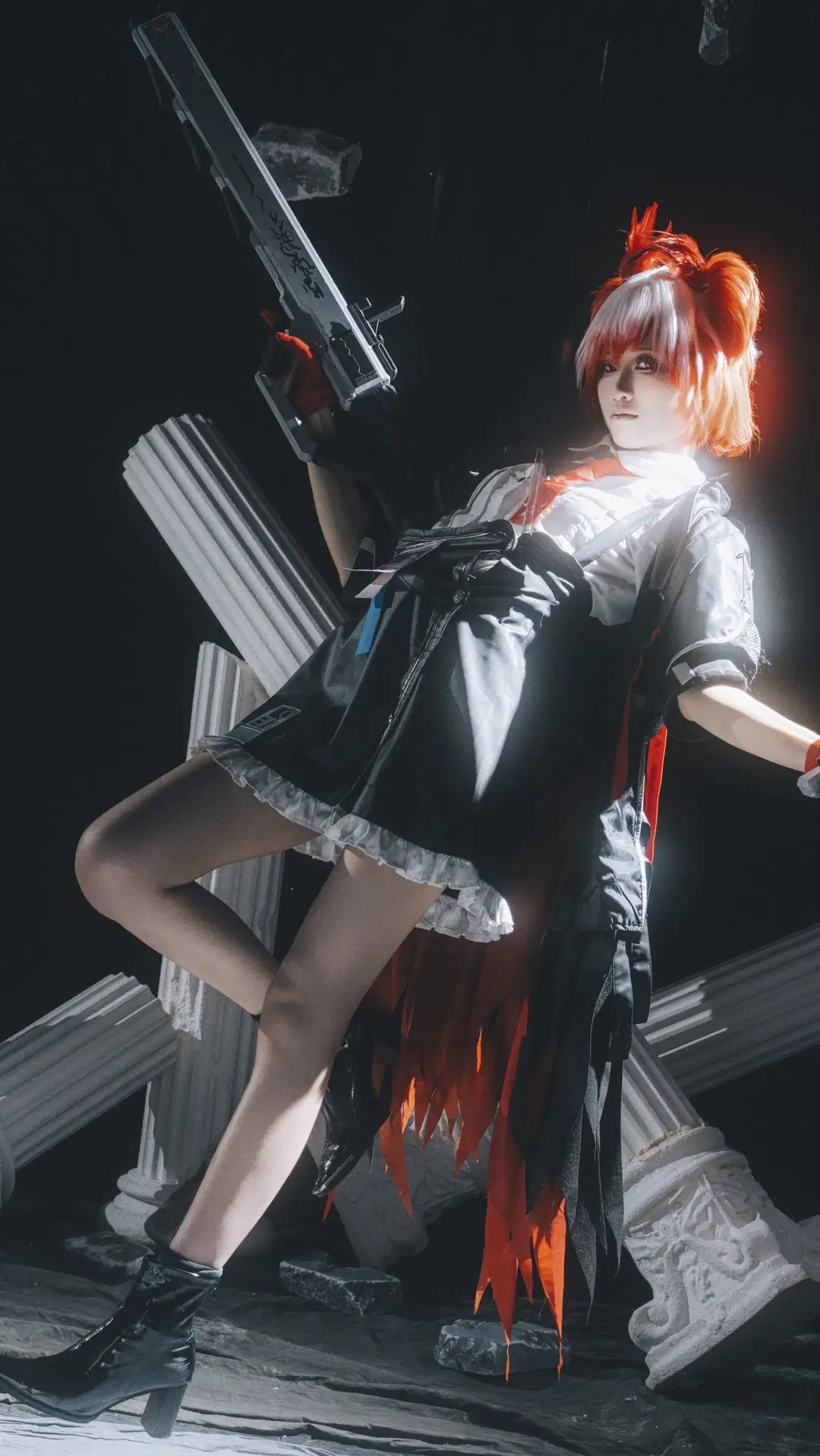 明日方舟, 废墟摄影, 黑丝, 菲亚梅塔cos, 拉特兰