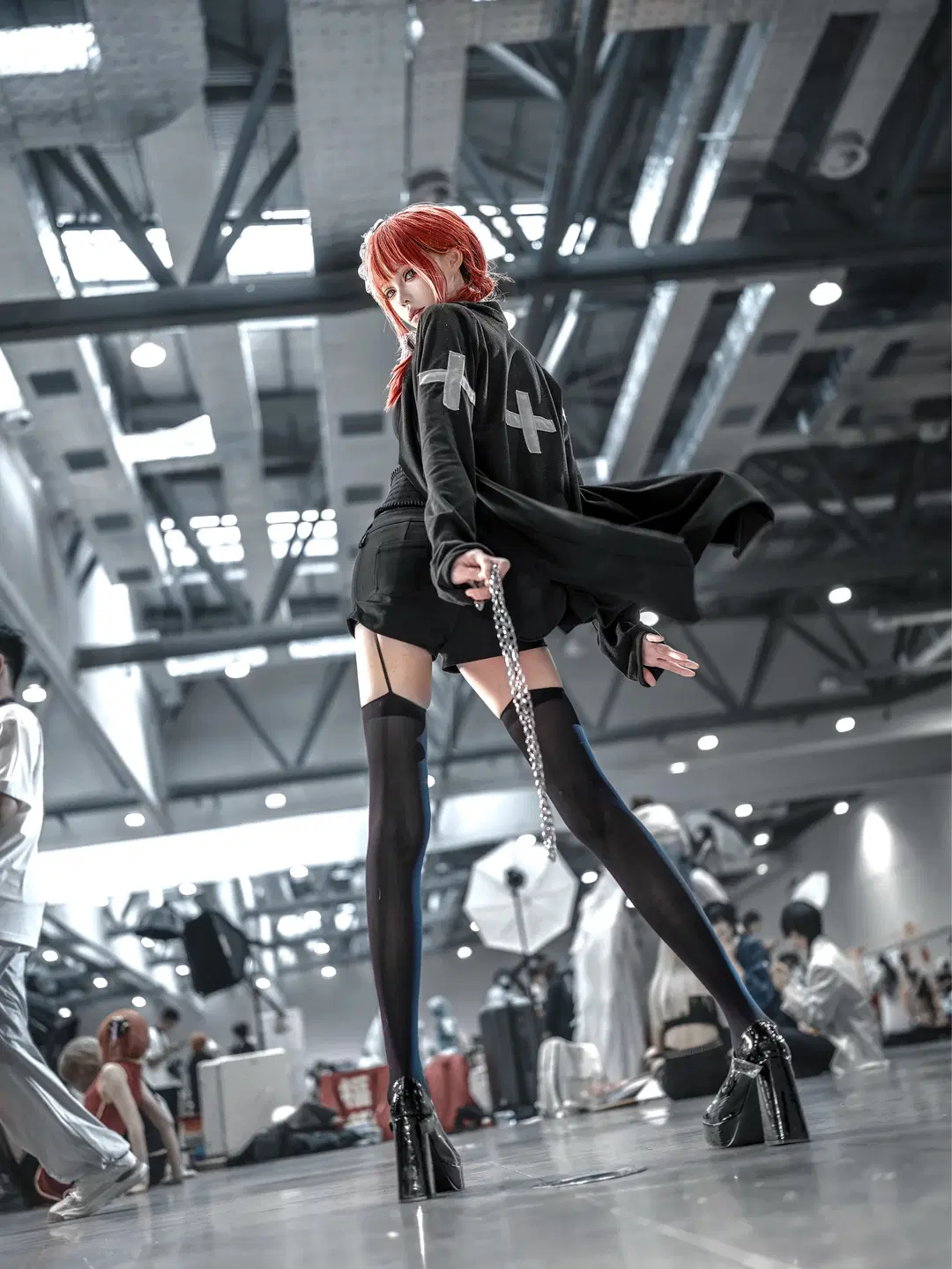 イベント写真, チェンソーマン, 黒ストッキング, マキマコスプレ, ストッキング