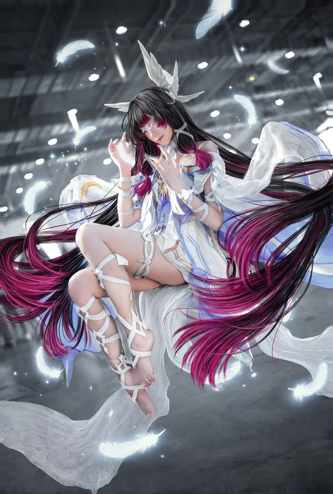 原神, 哥伦比娅cos, 二次元cosplay, 少女cos, 愚人众cos