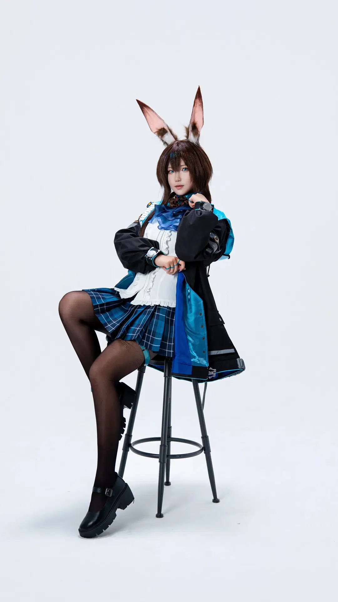 アークナイツ, アーミヤ コスプレ, 二次元コスプレ, うさ耳, 黒ストッキング