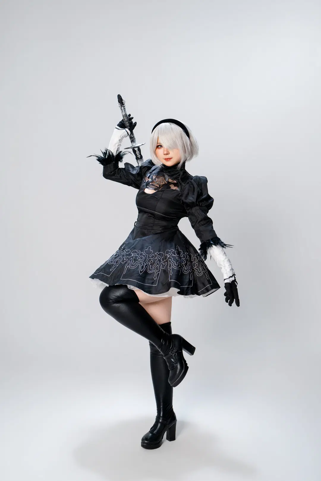 cosplay, 游戏角色, 尼尔机械纪元, 黑丝, 2Bcos