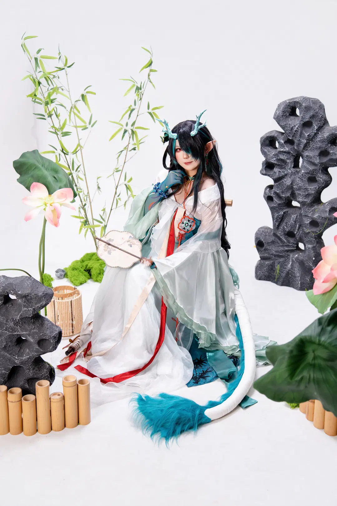 【シーコスプレ】アークナイツ シーの青玉硯、クールな水墨画と古風な景観造りの融合 - 小小波罗崽 - 3枚目