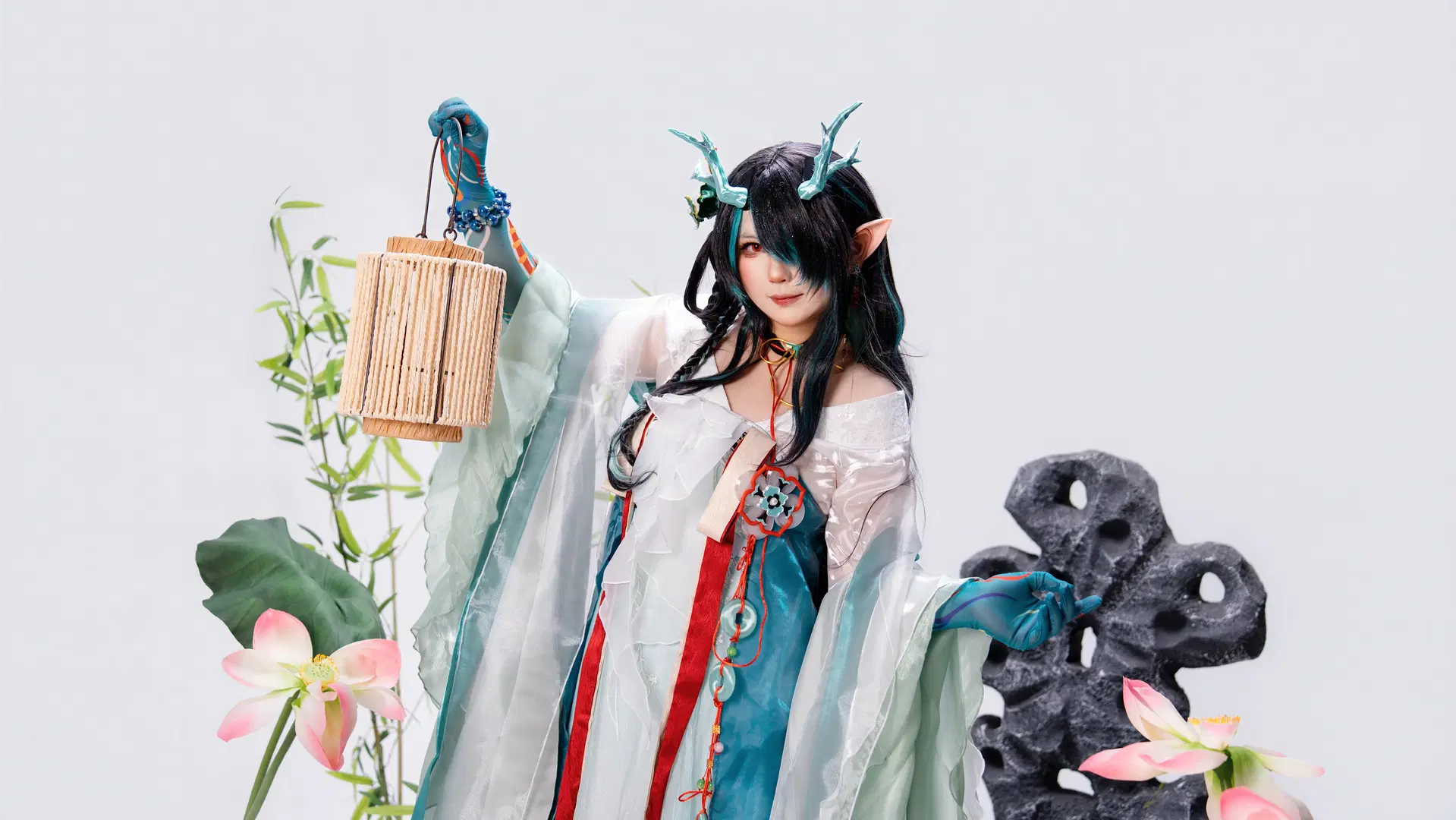 【シーコスプレ】アークナイツ シーの青玉硯、クールな水墨画と古風な景観造りの融合 - 小小波罗崽 - 4枚目