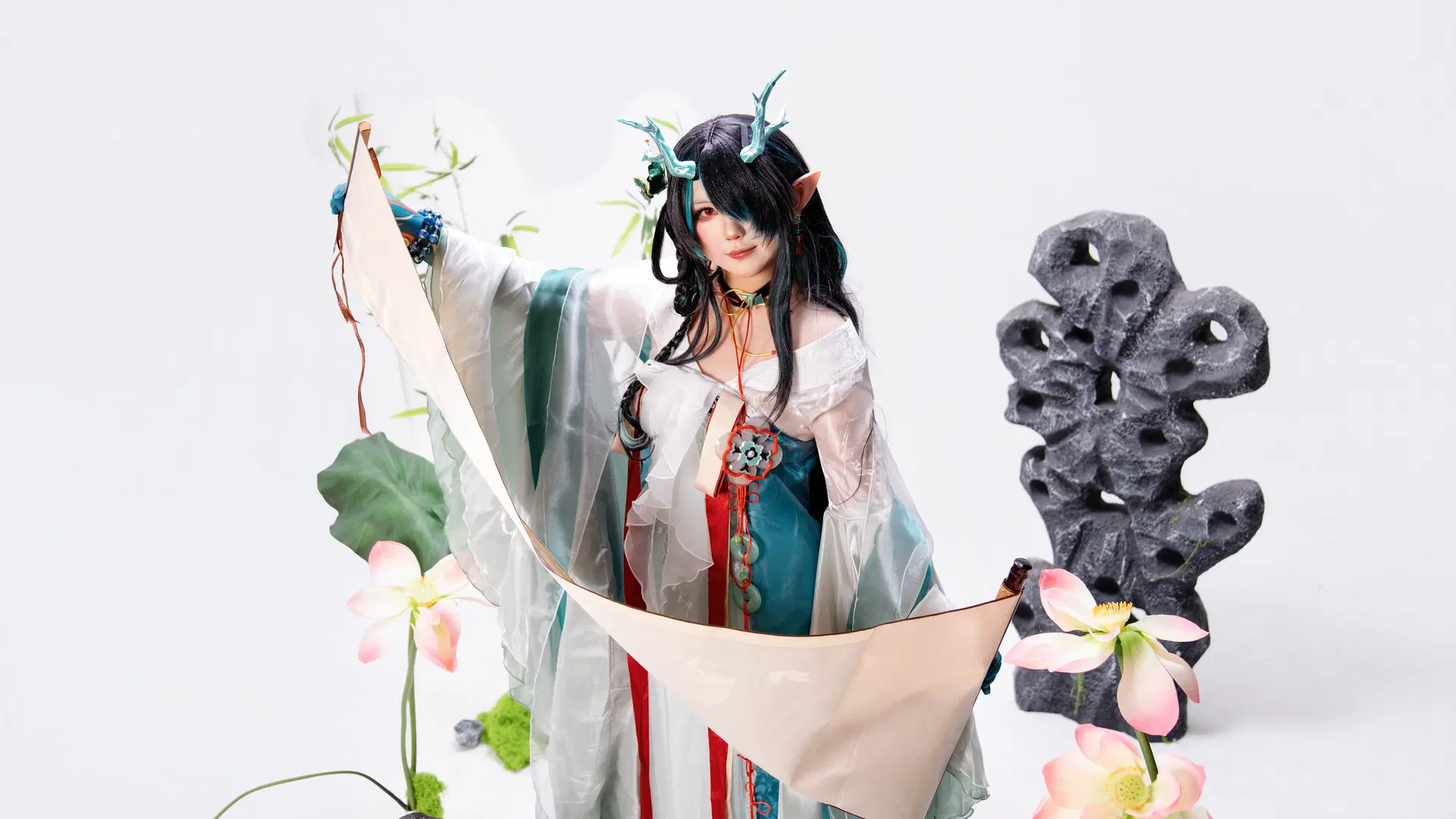 【シーコスプレ】アークナイツ シーの青玉硯、クールな水墨画と古風な景観造りの融合 - 小小波罗崽 - 9枚目
