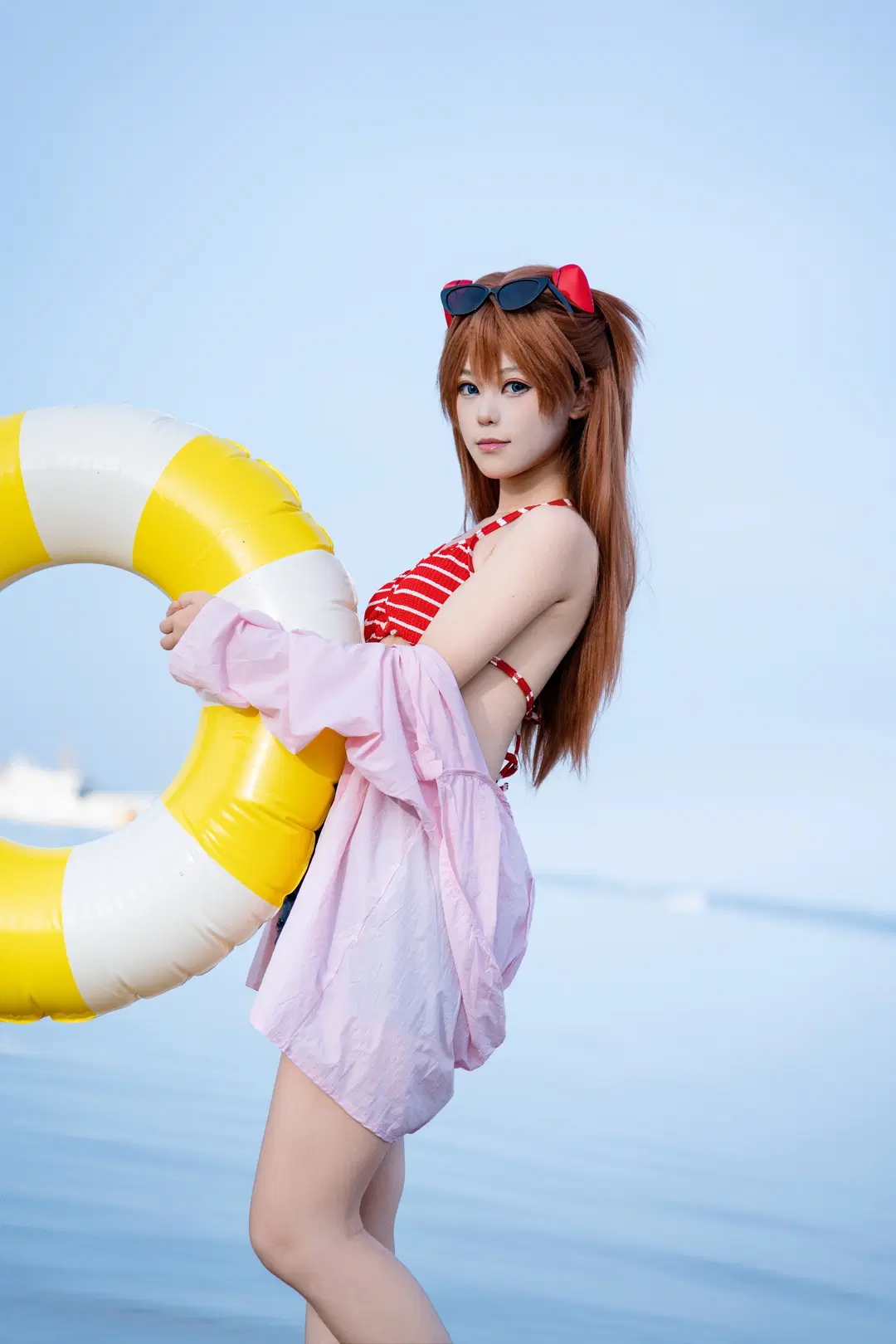 [Asuka Cosplay] Neon Genesis Evangelion seaside summer location shoot by 小小波罗崽 - Image 10