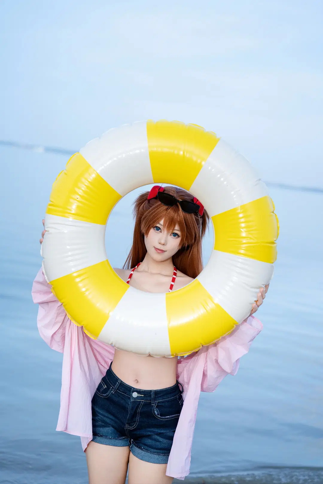 [Asuka Cosplay] Neon Genesis Evangelion seaside summer location shoot by 小小波罗崽 - Image 4