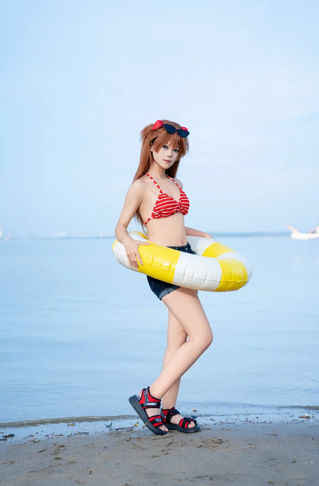 [Asuka Cosplay] Neon Genesis Evangelion seaside summer location shoot by 小小波罗崽 - Image 6