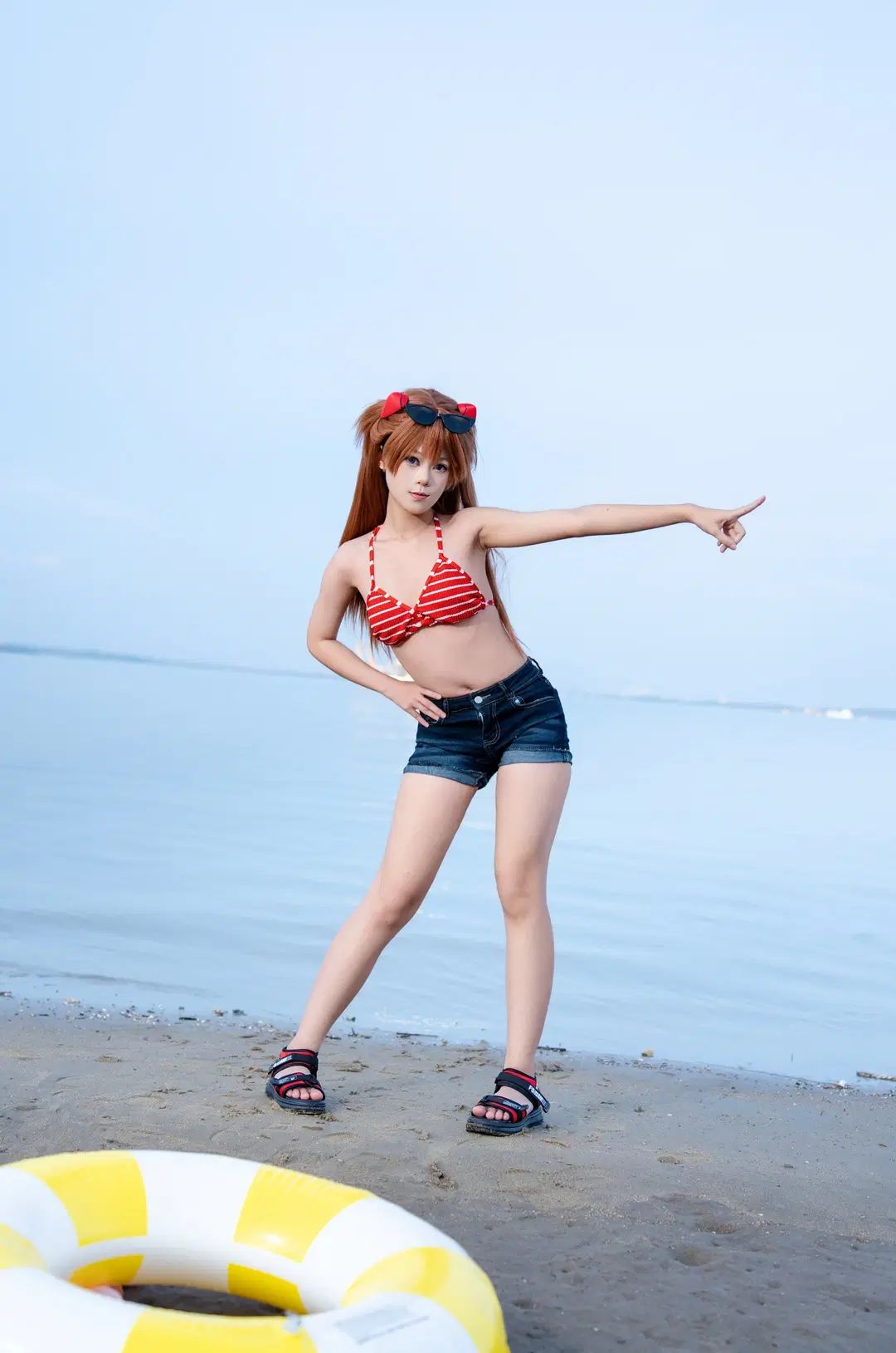 [Asuka Cosplay] Neon Genesis Evangelion seaside summer location shoot by 小小波罗崽 - Image 9