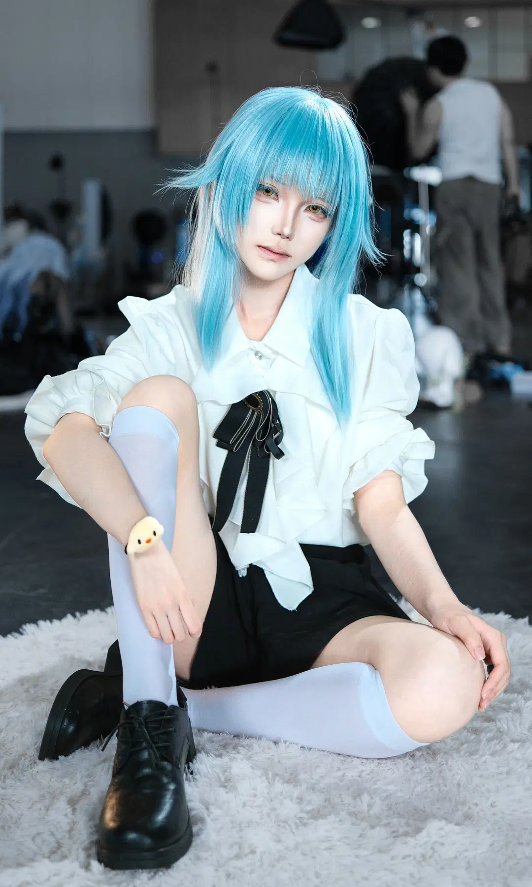 二次元cosplay, 世界线漫展, 利姆露cos, 白丝过膝袜, 萌王cos