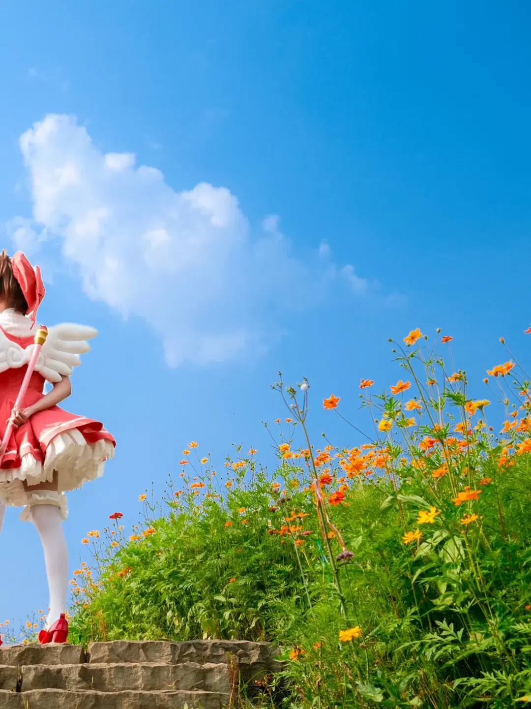 【木之本櫻cos】魔卡少女櫻 經典紅白戰鬥服 - 蒜Suan - 第2張