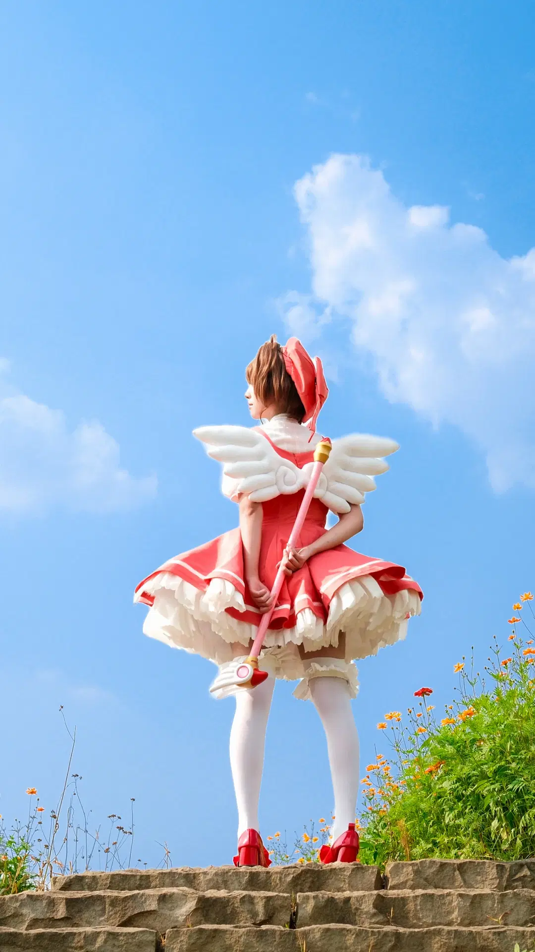 【木之本櫻cos】魔卡少女櫻 經典紅白戰鬥服 - 蒜Suan - 第4張