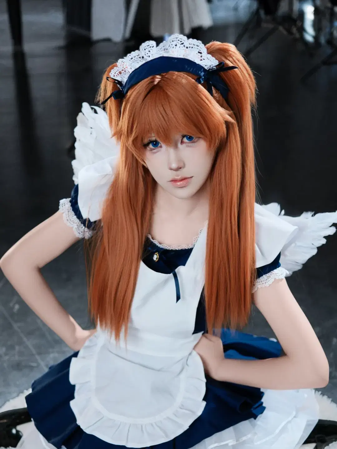 【明日香cos】EVA主题场照，傲娇生气版女仆装 - 蒜Suan - 第2张