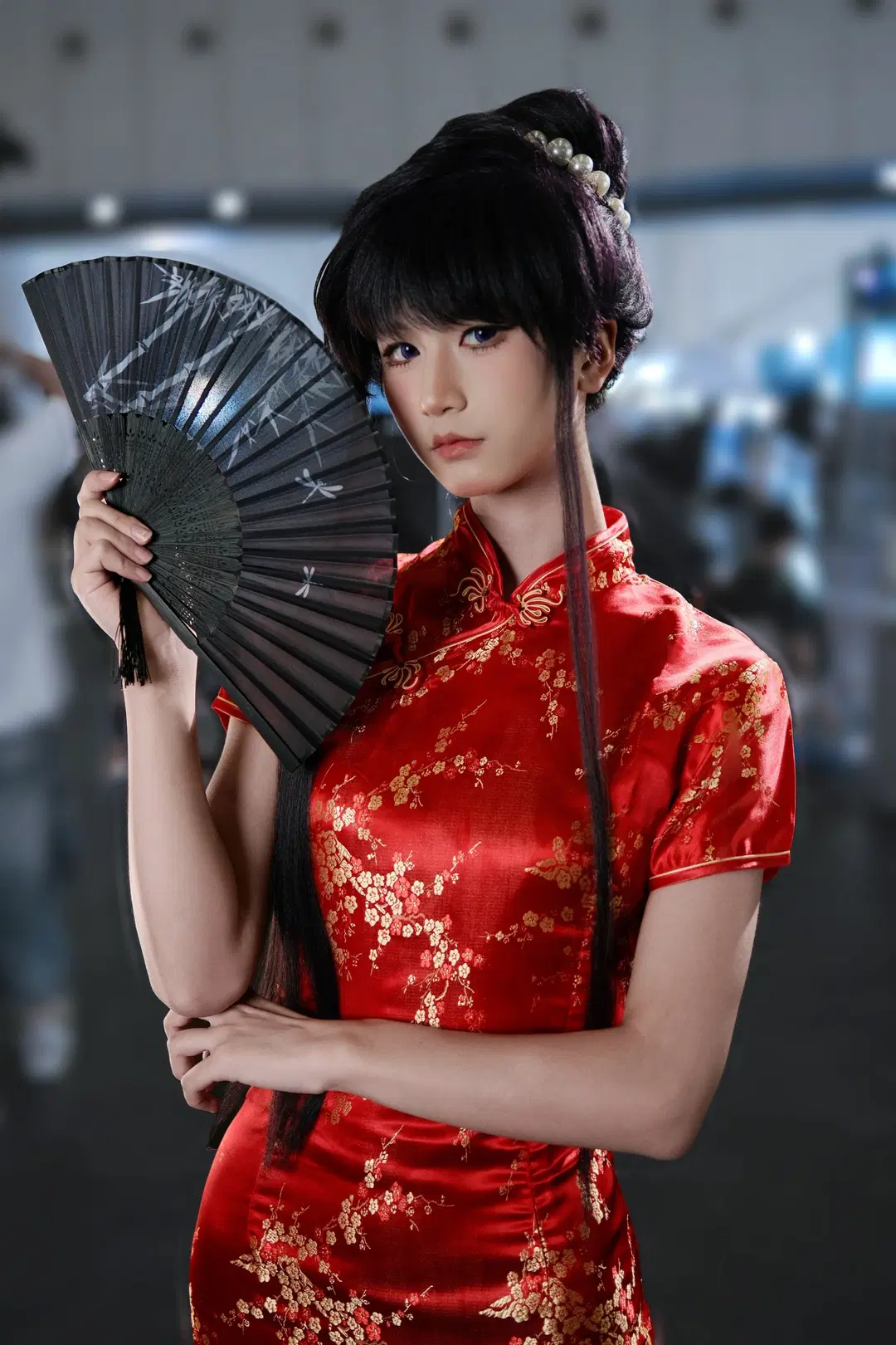 【古见硝子cos】古见同学的红底金花旗袍，那些说不出口的心里话 - 蒜Suan - 第2张