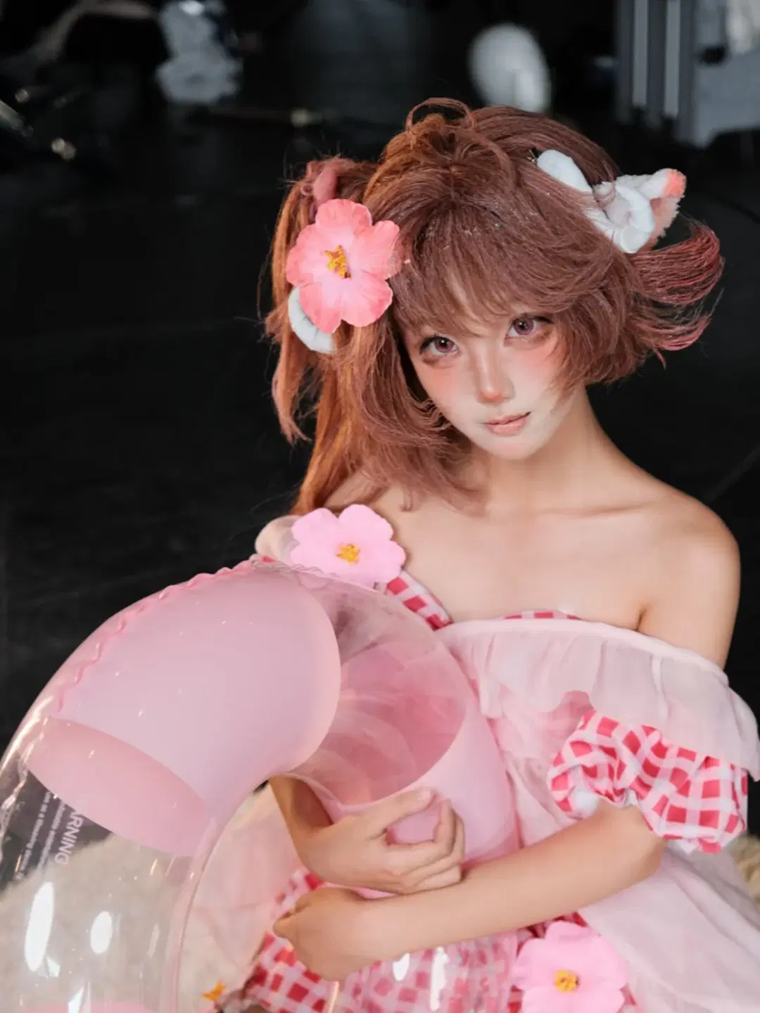 cosplay, 粉色系, 艾雅法拉cos, 双马尾, 兽耳