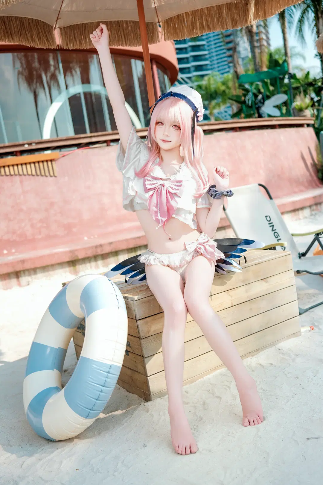 コスプレ, ブルーアーカイブ, 下江コハル コスプレ, ポートレート, 夏の水着