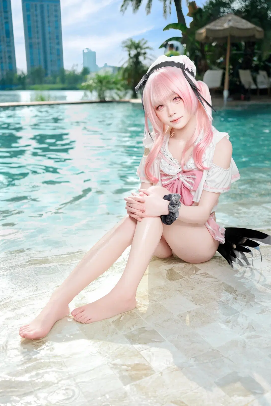 [Shimoe Koharu cosplay] Blue Archive poolside photoshoot record by 蒜Suan - Image 2