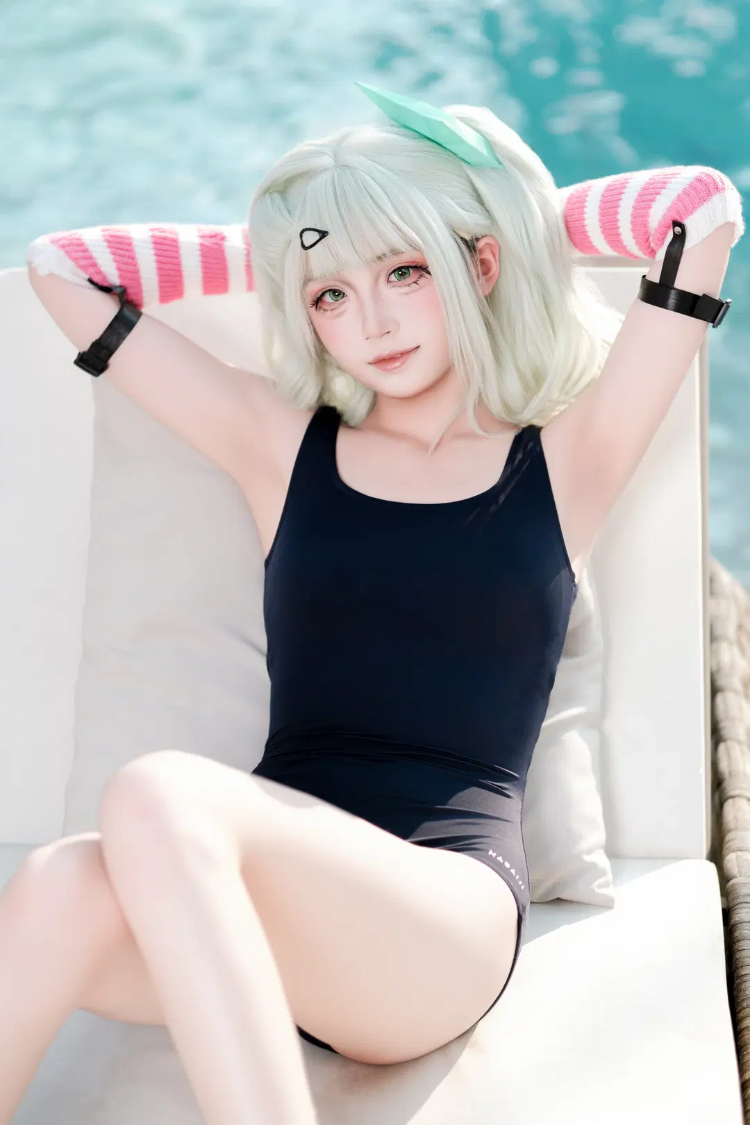 【千夏蕾咪cos】zzz泳池边的夏日清凉拍摄 - 蒜Suan - 第2张