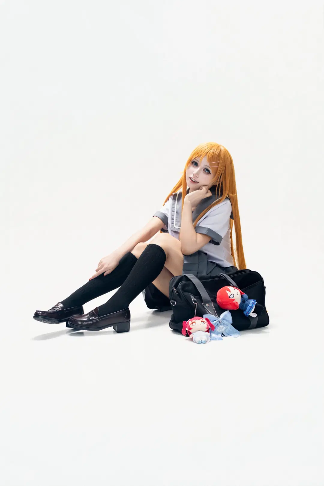 【高坂桐乃コスプレ】セーラー服と黒ストッキングで魅せるスタジオ撮影ポーズ共有 - 蒜Suan - 10枚目